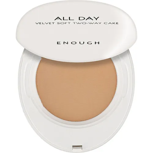 Пудра для сухої та комбінованої шкіри обличчя Enough All Day Glam Light Two-Way Cake SPF28 PA++ з легким фінішем, 10 г. + 10