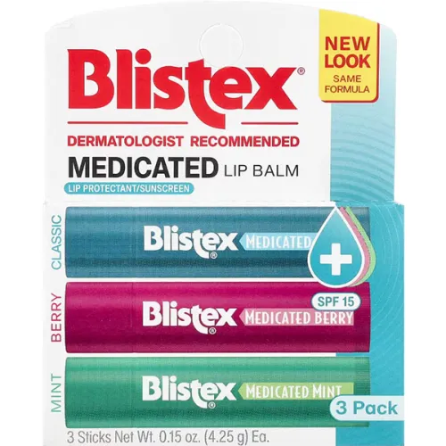 Набор бальзамов для губ Blistex Medicated Lip Balm 3 Set, 3 шт. х 4.25 г.