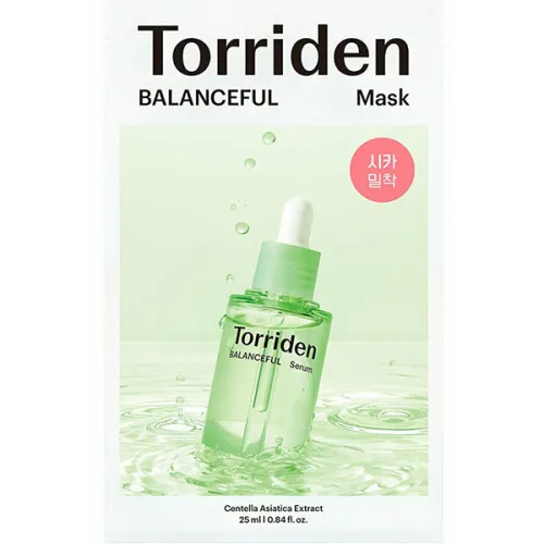 Тканинна маска для обличчя Torriden Balanceful Cica Mask з екстрактом центелли, 25 мл.