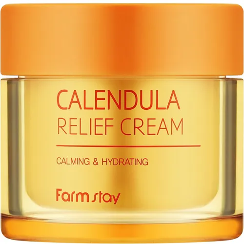 Крем для обличчя FarmStay Calendula Relief Cream з екстрактом календули, 80 мл.