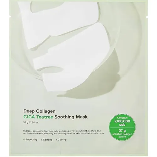 Успокаивающая гидрогелевая маска для лица Sungboon Editor Deep Collagen Cica Teatree Soothing Mask с экстрактом центеллы и