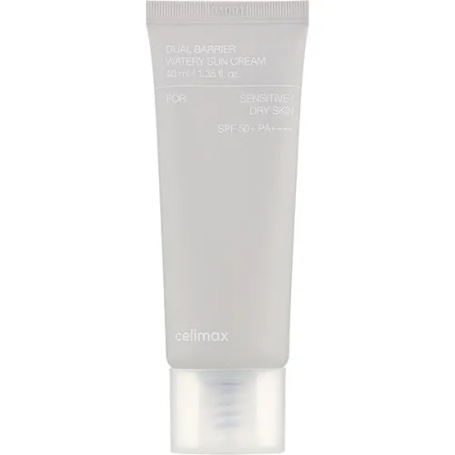 Сонцезахисний крем для сухої та чутливої шкіри обличчя Celimax Dual Barrier Watery Sun Cream SPF50+ PA++++ з керамідами, 40