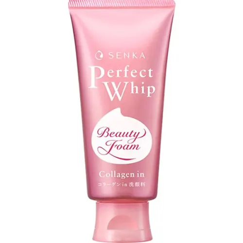 Гель-пенка для умывания Shiseido Senka Perfect Whip Beauty Foam Collagen In с коллагеном, 120 мл.