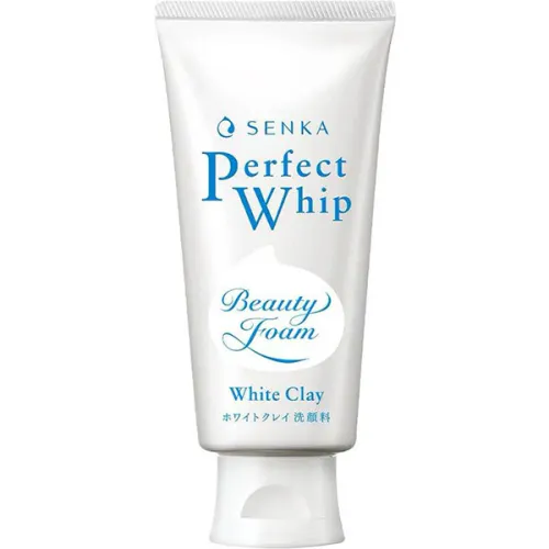 Гель-пенка для умывания Shiseido Senka Perfect Whip Beauty Foam White Clay с белой глиной, 120 мл.
