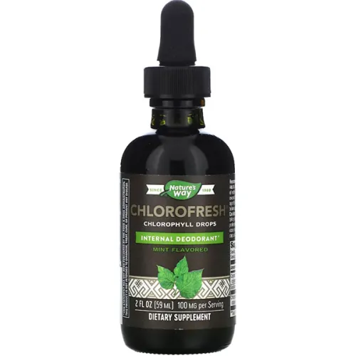 Хлорофилл в каплях Nature’s Way Chlorofresh Chlorophyll Drops Mint с ароматом мяты, 59 мл.
