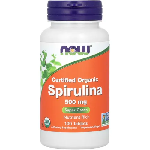 Сертифицированная органическая спирулина Now Foods Certified Organic Spirulina 500 mg
