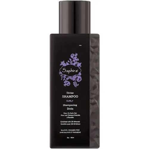 Мінеральний шампунь для кучерявого волосся Saphira Curly Divine Shampoo, 90 мл.