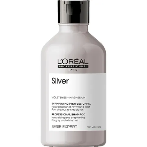 Шампунь для седых и обесцвеченных волос L’Oreal Professionnel Magnesium Silver Shampoo, 300 мл.
