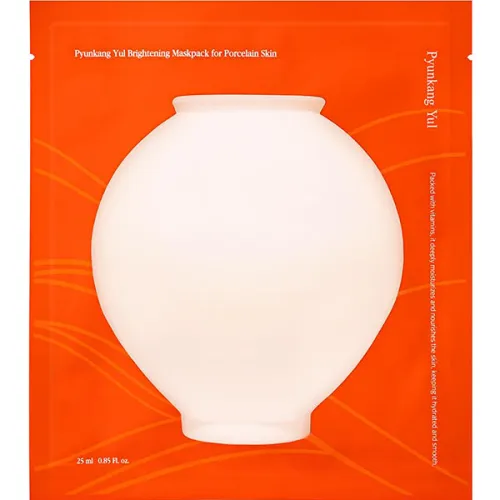 Осветляющая тканевая маска для лица Pyunkang Yul Brightening Maskpack for Porcelain Skin с эффектом фарфоровой кожи, 25 мл.
