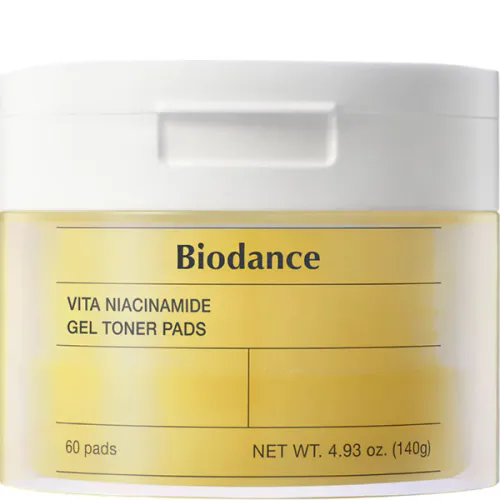 Гелеві пади для вирівнювання тону обличчя Biodance Vita Niacinamide Gel Toner Pad з вітамінами та ніацинамідом