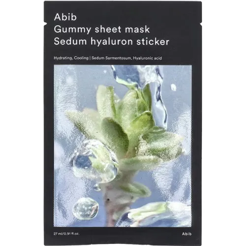 Зволожуюча тканинна маска для обличчя Abib Gummy Sheet Mask Sedum Hyaluron Sticker з гіалуроновою кислотою, 27 мл.