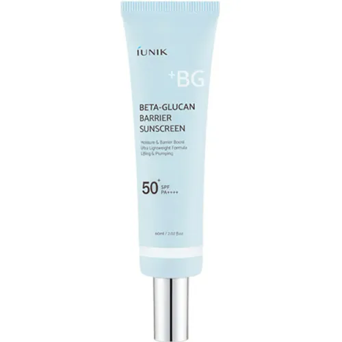 Зволожувальний антивіковий сонцезахисний крем для обличчя iUNIK Beta-Glucan Barrier Sunscreen SPF50+ PA++++, 60 мл.