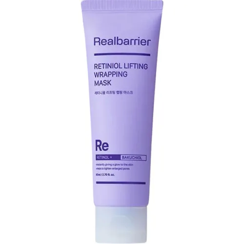Подтягивающая маска-пленка для лица Real Barrier Retiniol Lifting Wrapping Mask с ретинолом и коллагеном, 80 мл.