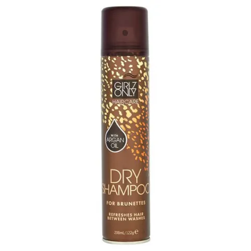 Сухой шампунь для брюнеток Girlz Only Dry Shampoo For Brunette Hair, 200 мл.
