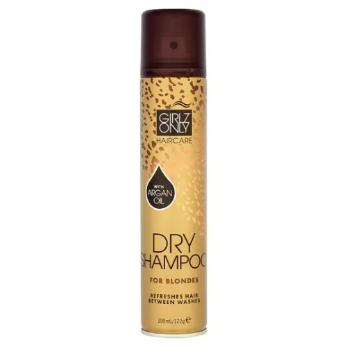 Сухой шампунь для блондинок Girlz Only Dry Shampoo For Light & Blonde Hair, 200 мл.