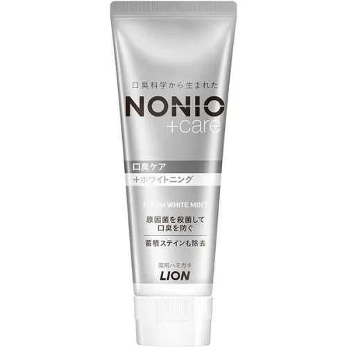 Відбілююча зубна паста проти неприємного запаху «біла м'ята» LION Nonio+Care Whitening Toothpaste Fresh White Mint, 130 г.
