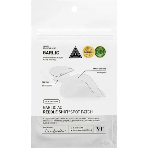 Точкові патчі для боротьби VT Cosmetics Garlic AC Reedle Shot Spot Patch з висипаннями з екстрактом часнику