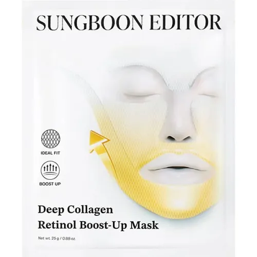Гідрогелева ліфтинг-маска для обличчя Sungboon Editor Deep Collagen Retinol Boost-Up Mask з колагеном та ретинолом, 25 г.