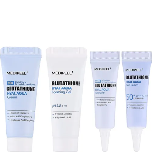 Зволожуючий набір для обличчя Medi Peel Glutathione Hyal Aqua Trial Kit з глутатіоном