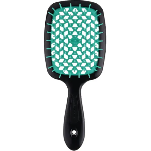 Щітка для волосся «чорна Janeke Superbrush The Original Black & Turquoise 71SP226 TFF з бірюзовим»
