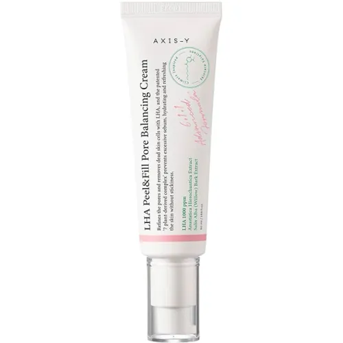 Кислотний балансуючий крем для очищення та звуження пор Axis-Y LHA Peel & Fill Pore Balancing Cream, 50 мл.