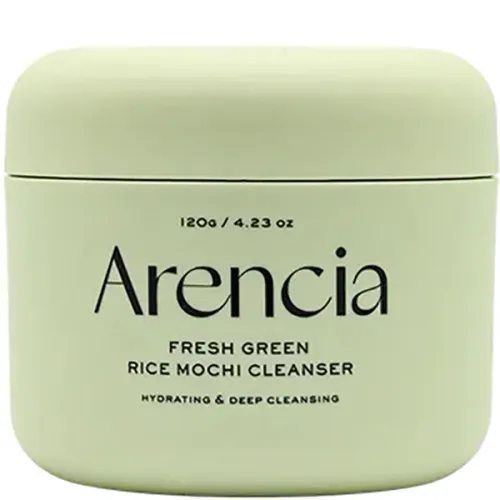 Очищающая паста для лица Arencia Fresh Green Rice Mochi Cleanser с экстрактом зеленого чая и центеллой азиатской, 120 г.