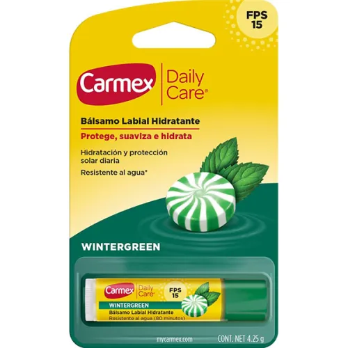 Бальзам для губ у стіку «зимова м'ята» Carmex Wintergreen Lip Balm Stick SPF15, 4.25 г. без уп. - вигляд 2