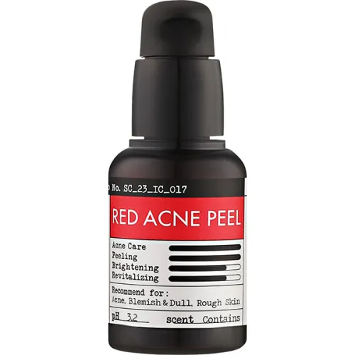 Смываемая пилинг-сыворотка для лица Derma Factory Red Acne Peel с молочной кислотой, 30 мл.