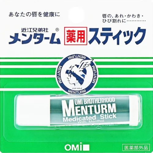 Гигиеническая помада Omi Brotherhood Menturm Medicinal Stick Regular с ментолом, 4 г.