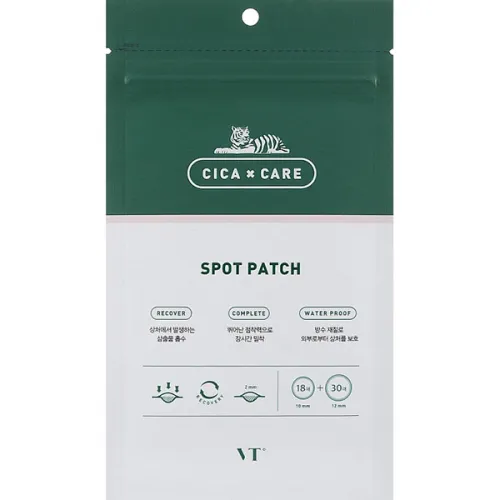 Протизапальні гідроколоїдні патчі для обличчя VT Cosmetics Cica Care Spot Patch з екстрактом центелли