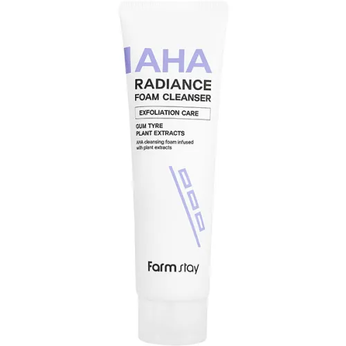 Очищаюча пінка для вмивання FarmStay AHA Radiance Foam Cleanser з AHA кислотами, 150 мл.
