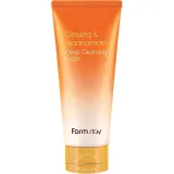 Пенка для умывания FarmStay Ginseng & Niacinamide Deep Cleansing Foam с экстрактом женьшеня и ниацинамидом, 180 мл.