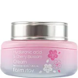 Зволожуючий крем для обличчя FarmStay Hyaluronic Acid & Cherry Blossom Cream з екстрактом квіток сакури та гіалуроновою