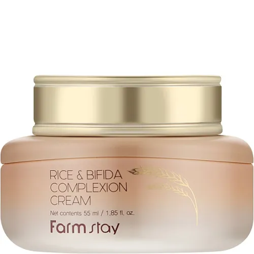 Крем для обличчя FarmStay Rice & Bifida Complexion Cream з екстрактом рису та біфідобактеріями, 55 мл.