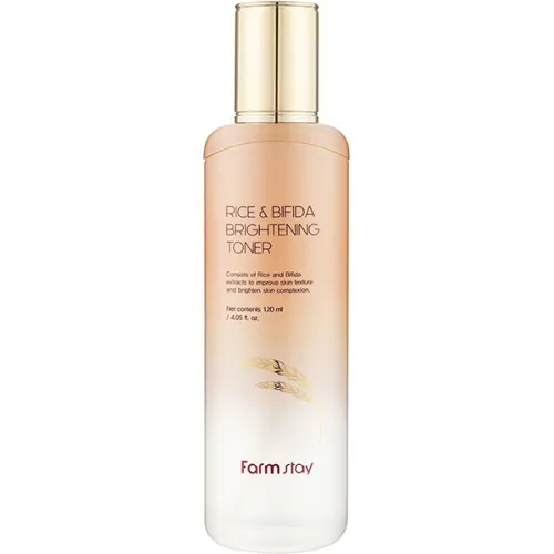Тонер для лица FarmStay Rice & Bifida Brightening Toner с экстрактом риса и бифидобактериями, 120 мл.