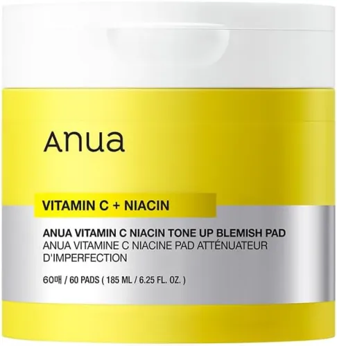 Тонізуючі пади для обличчя проти пігментації Anua Vitamin C Niacin Tone Up Blemish Pad з вітаміном С і ніацином