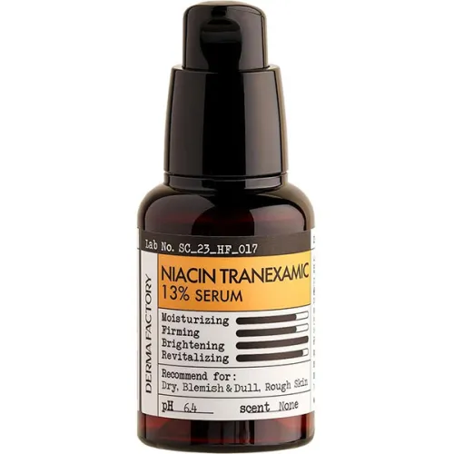 Сыворотка для лица Derma Factory Niacin Tranexamic 13% Serum с ниацинамидом и транексамовой кислотой, 30 мл.