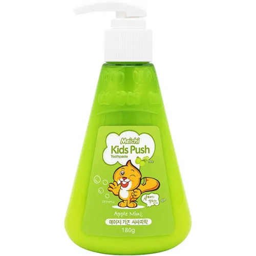 Зубна паста для дітей Hanil Meichi Kids Push Apple Mint Toothpaste зі смаком яблука та м'яти, 180 г.