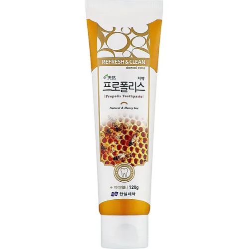 Зубная паста c прополисом Hanil Refresh & Clean Dental Clean Propolis Toothpaste, 120 г.