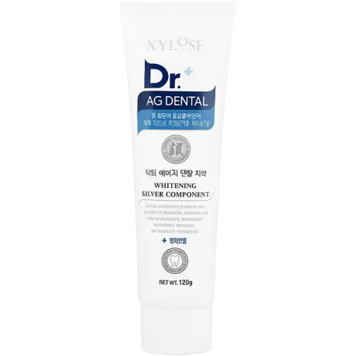 Відбілююча зубна паста Hanil Xylose Dr. Ag Dental Whitening Silver Component Toothpaste з срібним компонентом, 120 г.