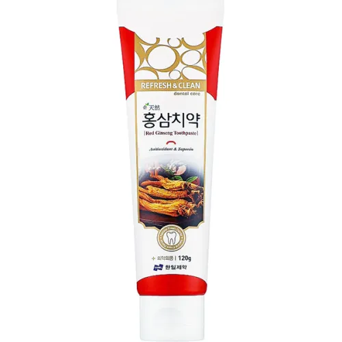 Зубна паста Hanil Fresh & Clean Red Ginseng Toothpaste з екстрактом червоного женьшеню, 120 г.
