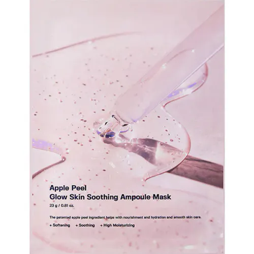 Заспокійлива маска для обличчя Sungboon Editor Apple Peel Glow Skin Soothing Ampoule Mask з ефектом сяйва, 23 г.