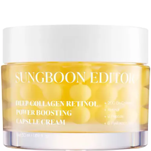 Капсульний бустер-крем для обличчя Sungboon Editor Deep Collagen Retinol Power Boosting Capsule Cream з ретинолом та