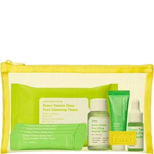 Набор для сужения пор Sungboon Editor Green Tomato Travel Kit с экстрактом зеленого помидора