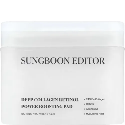 Пади для обличчя Sungboon Editor Deep Collagen Retinol Power Boosting Pad з ретинолом та колагеном