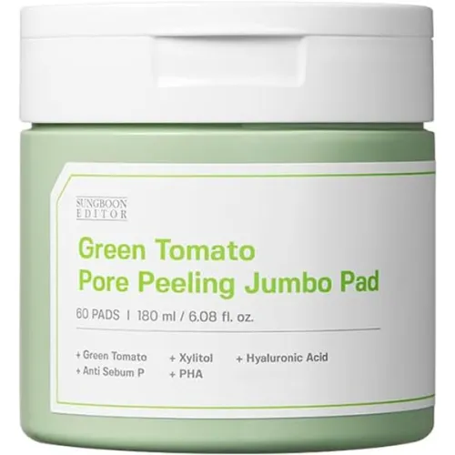 Пілінг-пади для звуження пор Sungboon Editor Green Tomato Pore Peeling Jumbo Pad з екстрактом зеленого помідора