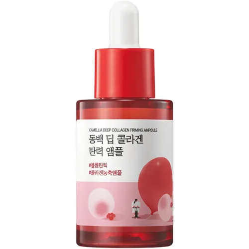 Укрепляющая ампульная сыворотка для лица Round Lab Camellia Deep Collagen Firming Ampoule с экстрактом камелии и коллагеном