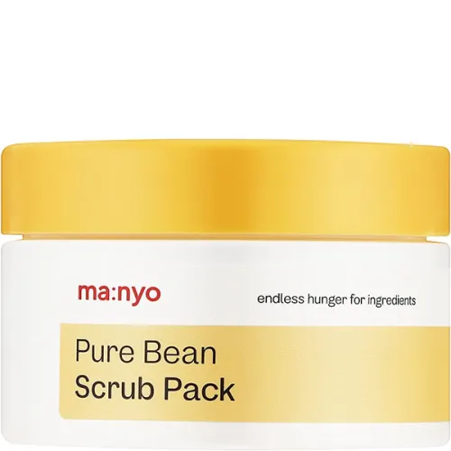 Маска-скраб для глибокого очищення шкіри обличчя Manyo Pure Bean Scrub Pack з екстрактом соєвих бобів, 100 г.