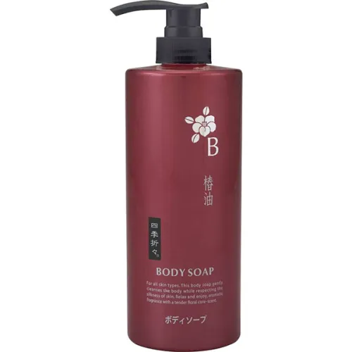 Гель для душа Kumano Yushi Shikioriori Tsubaki Oil Body Soap с маслом камелии, 800 мл.