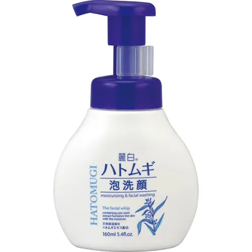 Увлажняющая пенка для умывания Kumano Yushi Reihaku Hatomugi Foam Face Wash Main Body, 160 мл.